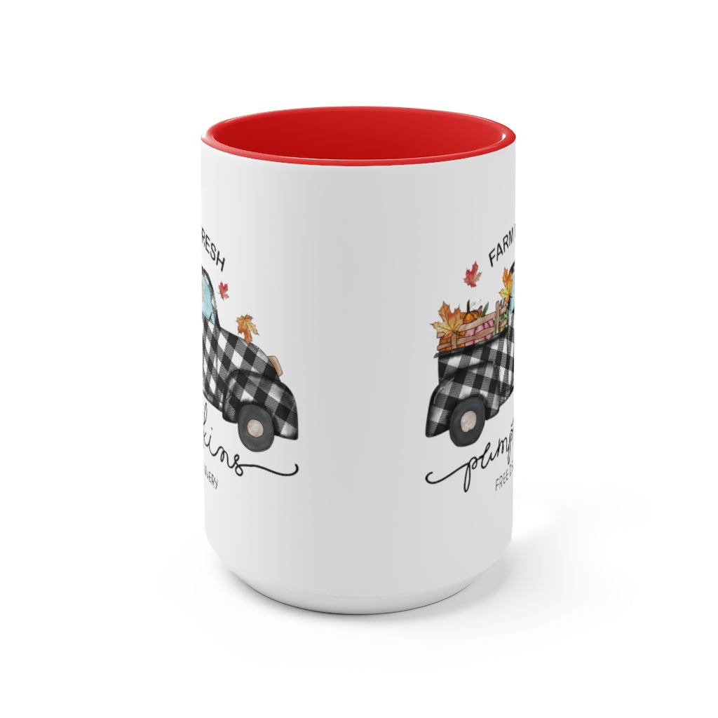 Two-Tone Coffee Mugs, 15oz