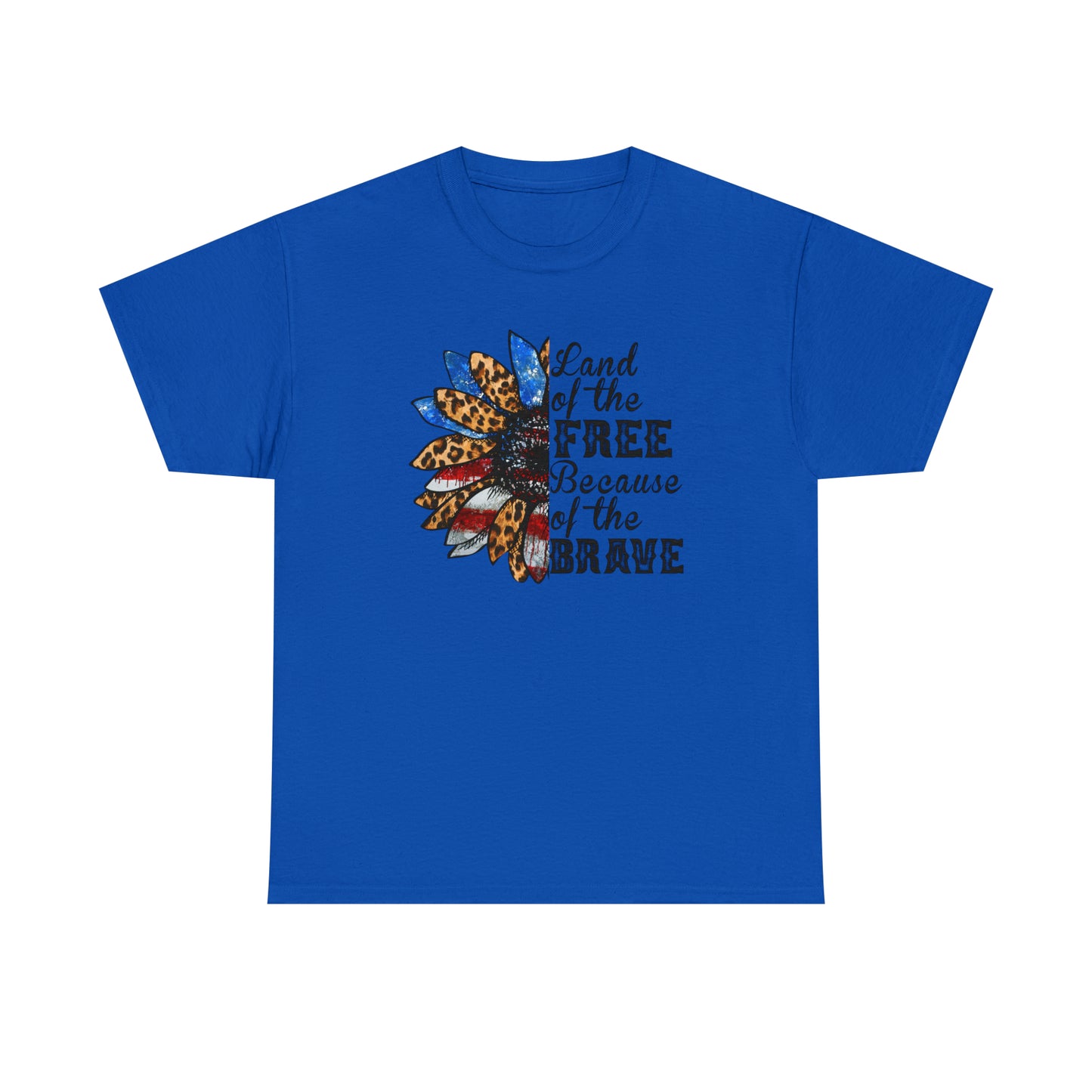 Land of the Free USA Wildflower Freedom Heavy Cotton Tee