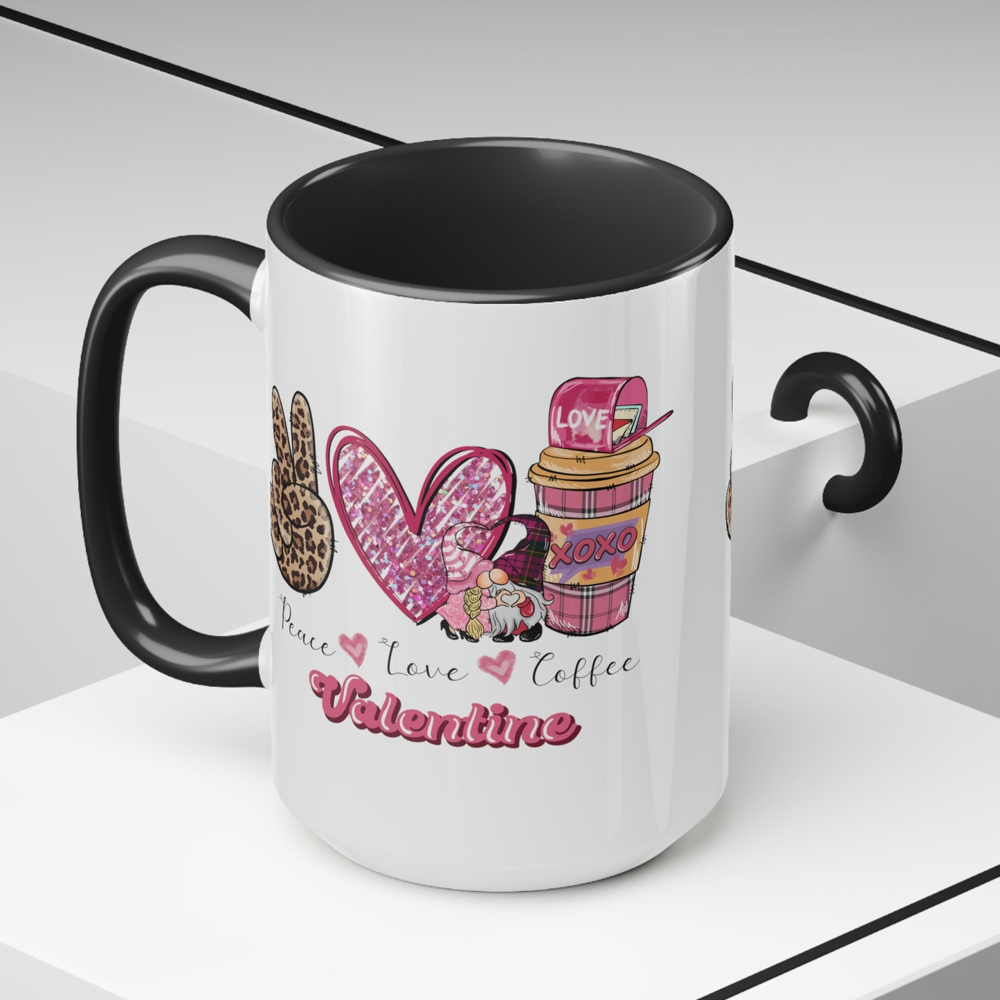 Two-Tone Coffee Mugs, 15oz