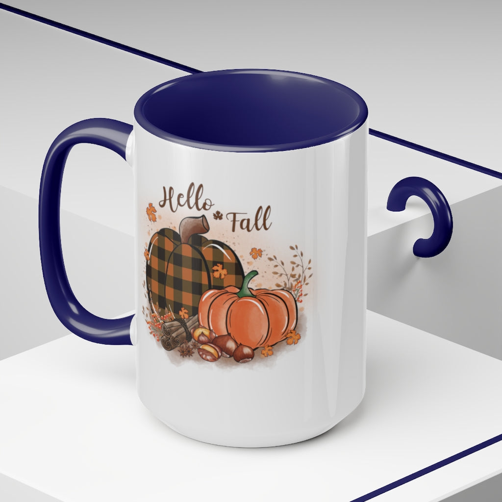 Two-Tone Coffee Mugs, 15oz