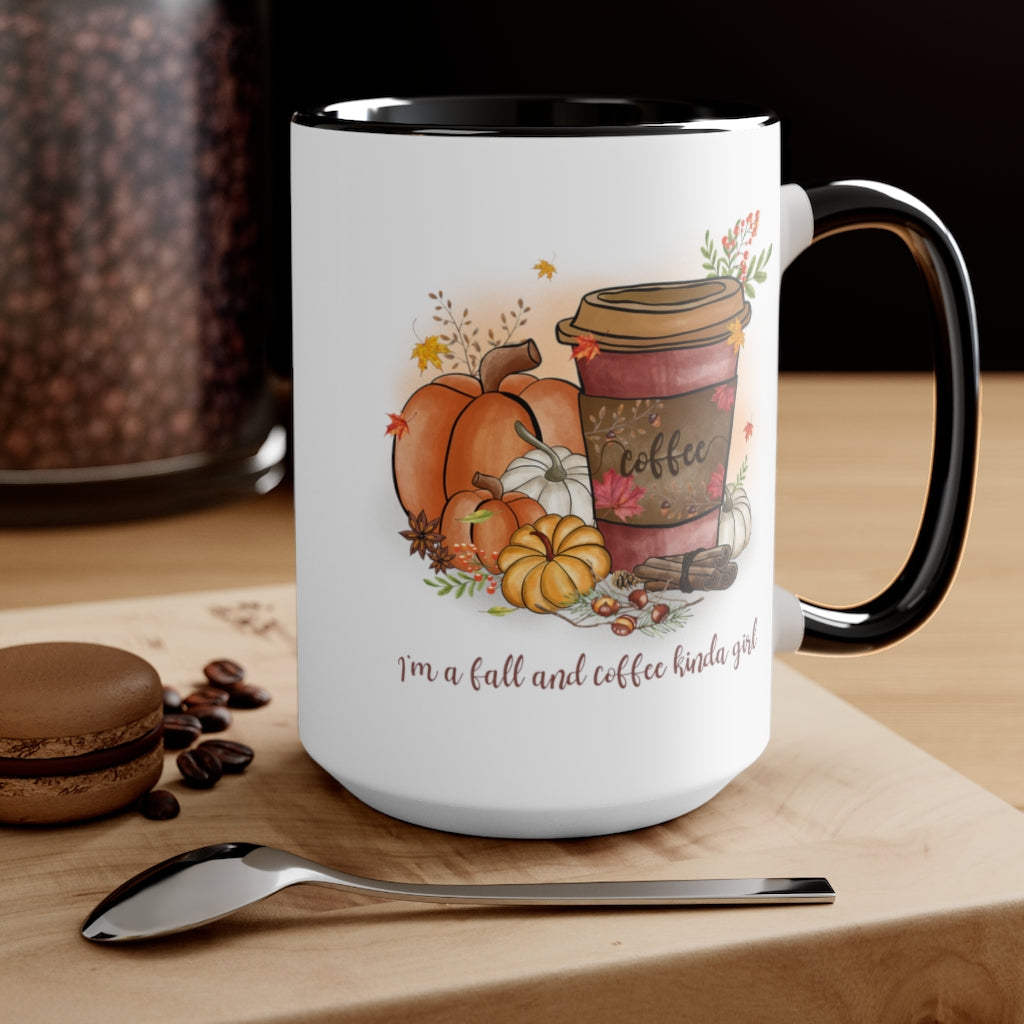 Two-Tone Coffee Mugs, 15oz