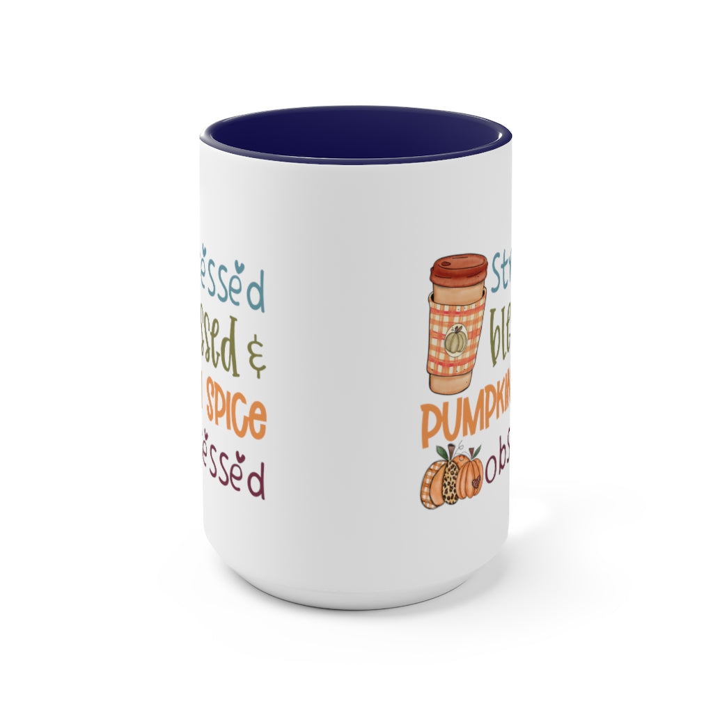 Two-Tone Coffee Mugs, 15oz