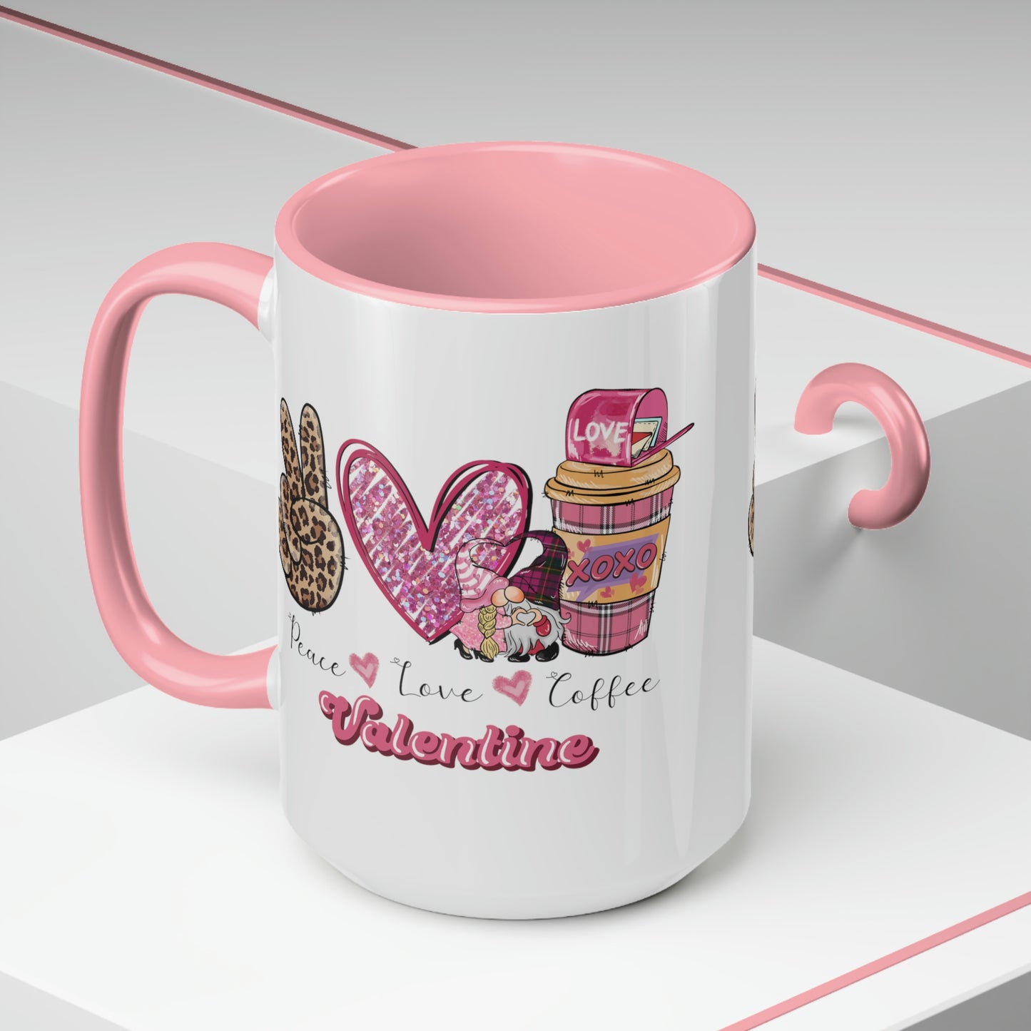 Two-Tone Coffee Mugs, 15oz