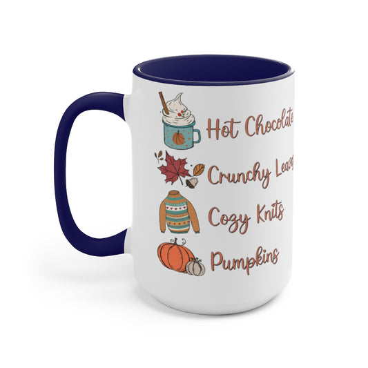 Two-Tone Coffee Mugs, 15oz