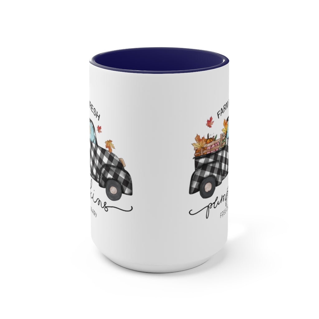 Two-Tone Coffee Mugs, 15oz