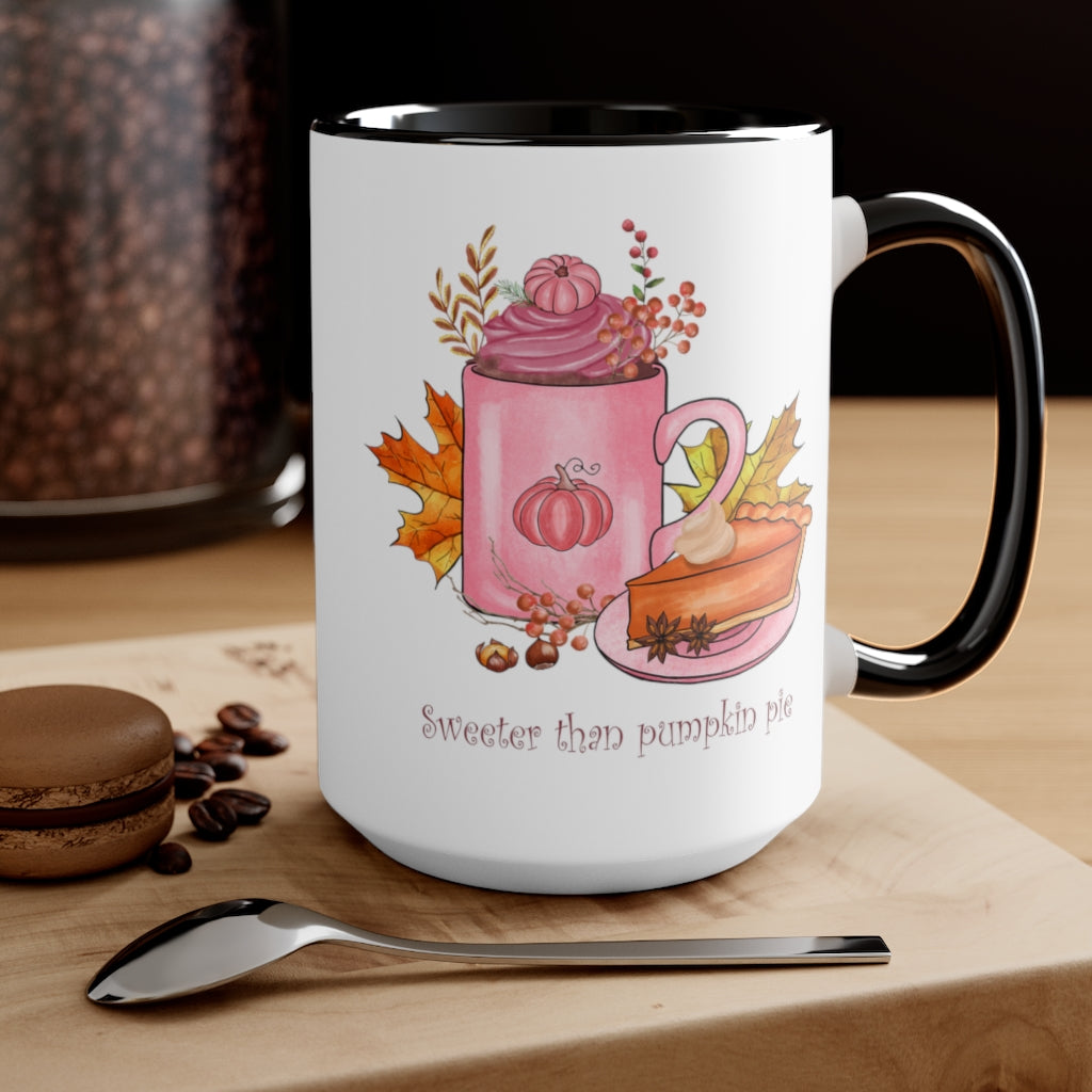 Two-Tone Coffee Mugs, 15oz
