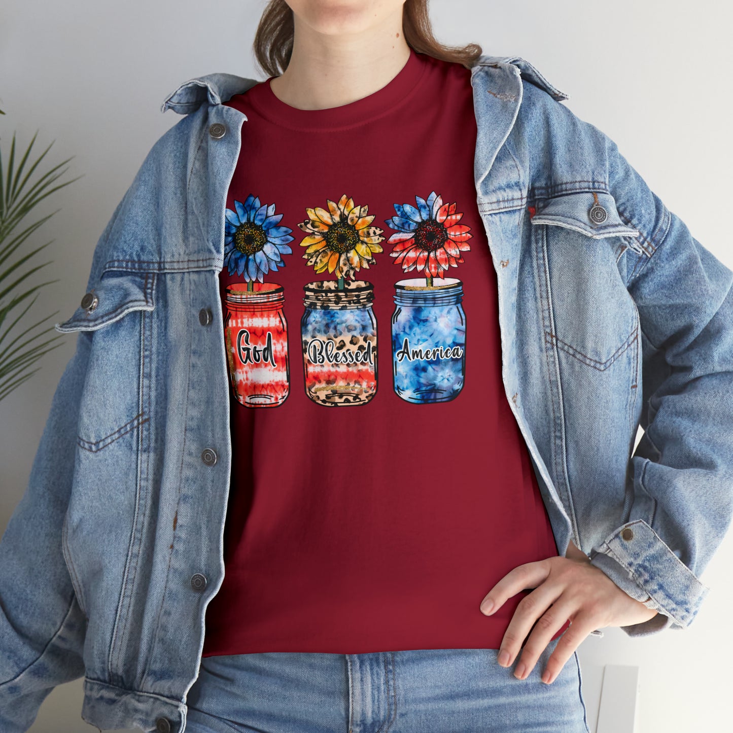Stars & Stripes Mason Jar Heavy Cotton Tee