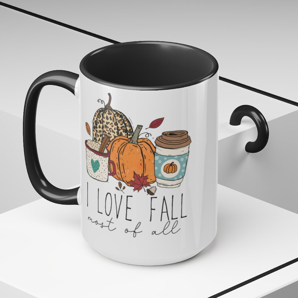 Two-Tone Coffee Mugs, 15oz