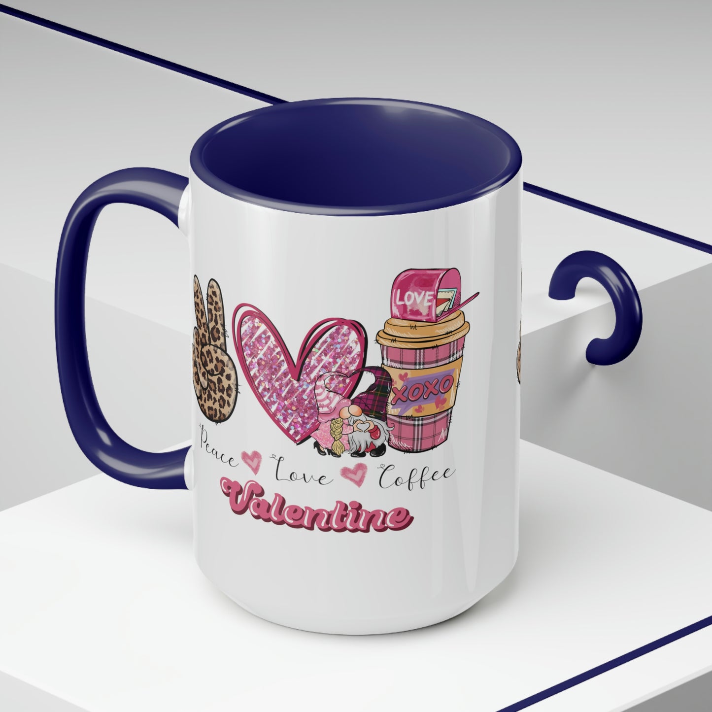 Two-Tone Coffee Mugs, 15oz
