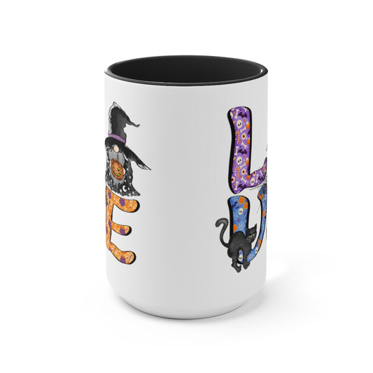 Two-Tone Coffee Mugs, 15oz
