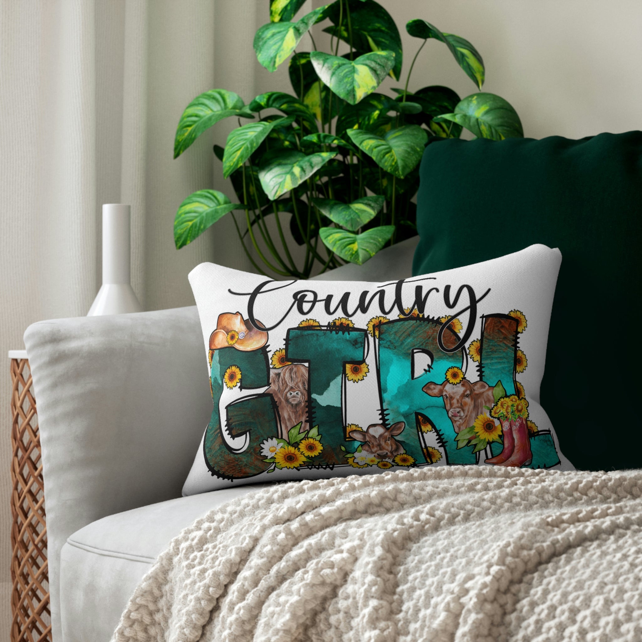 Spun Polyester Lumbar Pillow