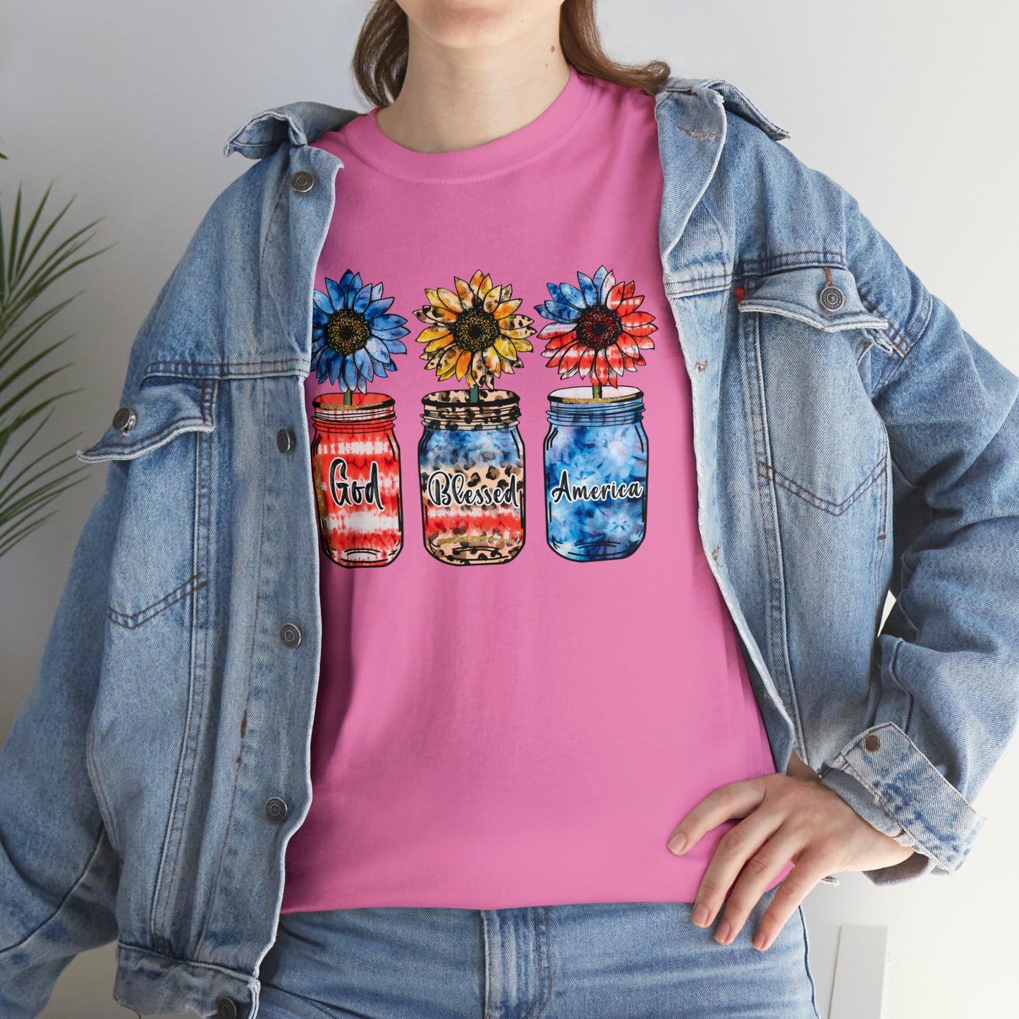 Stars & Stripes Mason Jar Heavy Cotton Tee
