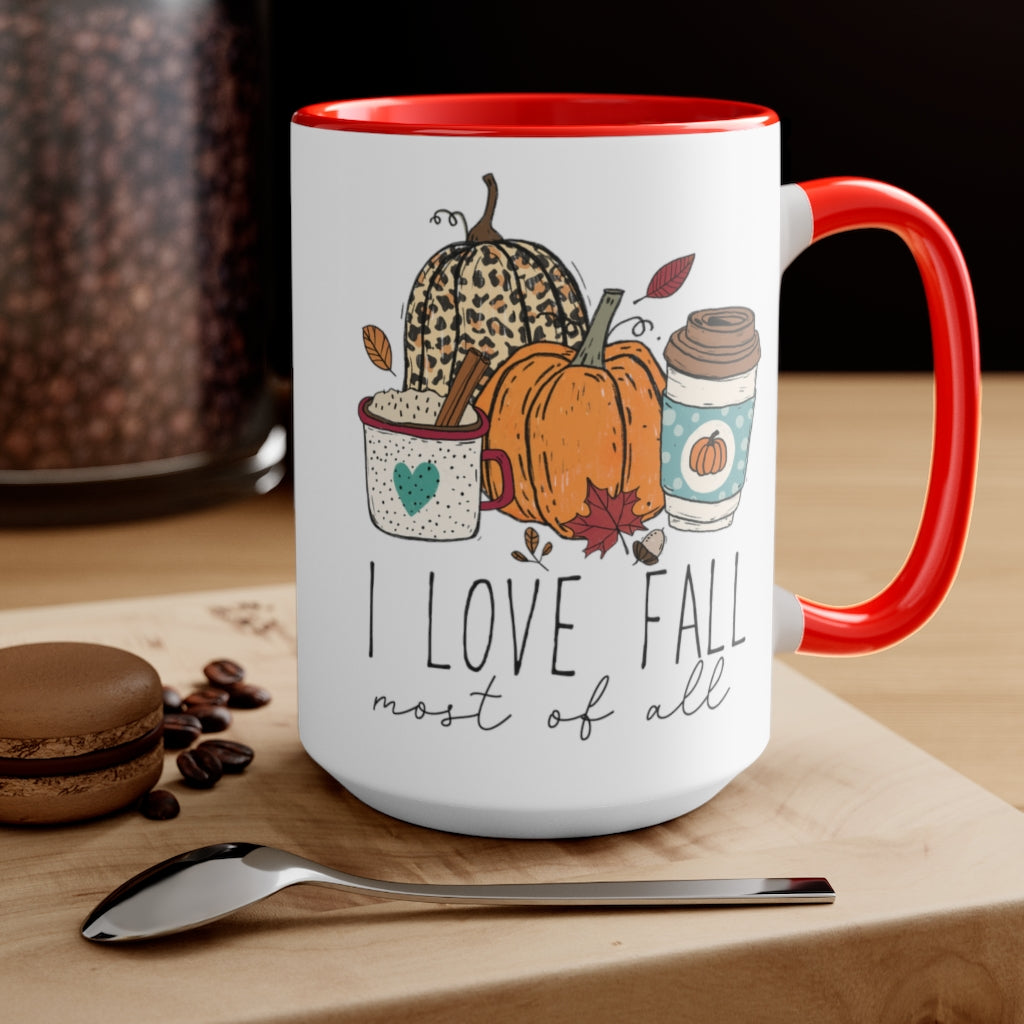 Two-Tone Coffee Mugs, 15oz