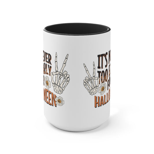 Two-Tone Coffee Mugs, 15oz
