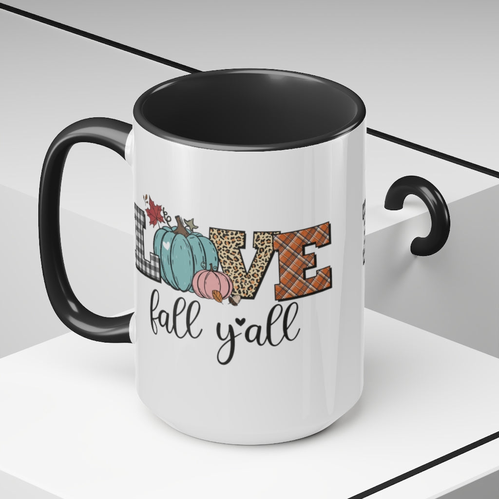 Two-Tone Coffee Mugs, 15oz