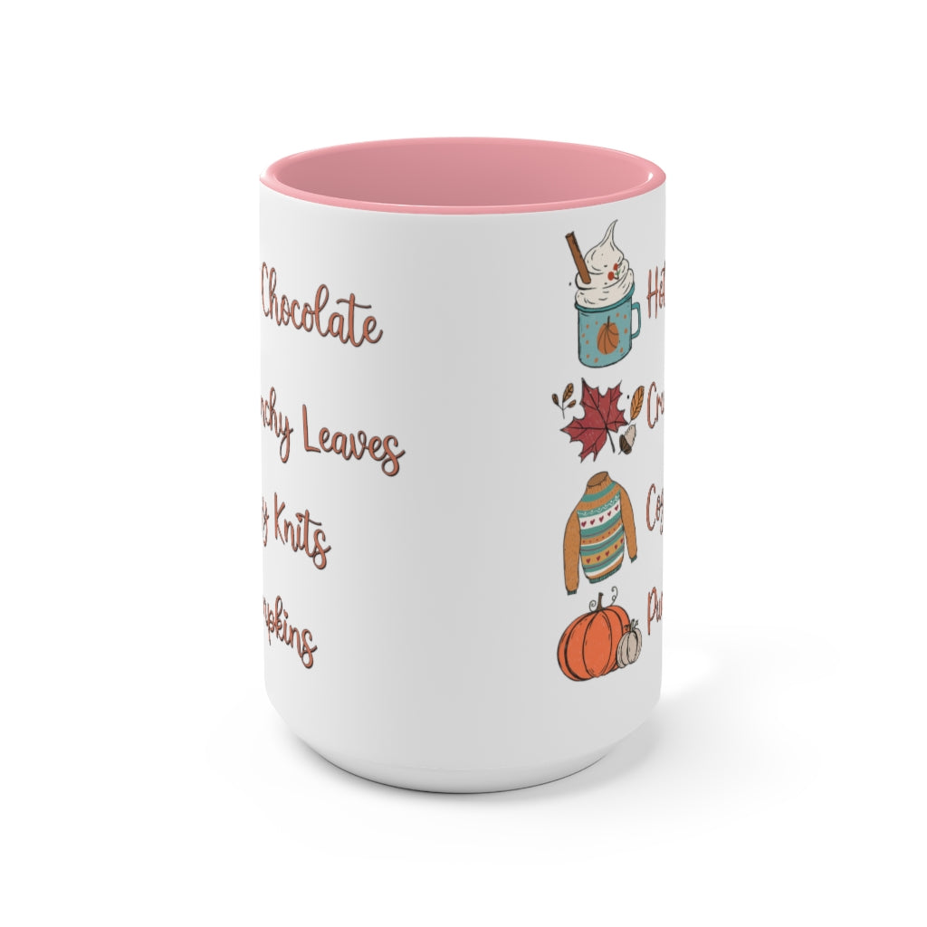 Two-Tone Coffee Mugs, 15oz