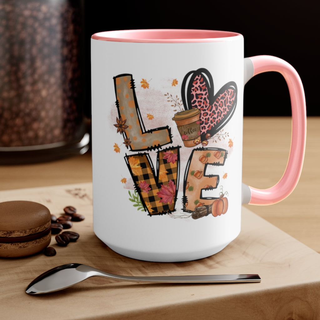 Two-Tone Coffee Mugs, 15oz