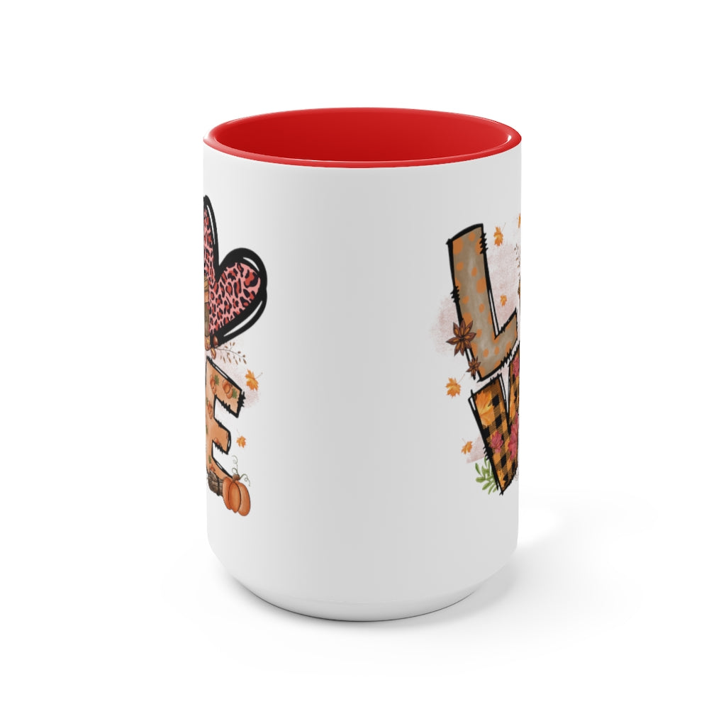 Two-Tone Coffee Mugs, 15oz