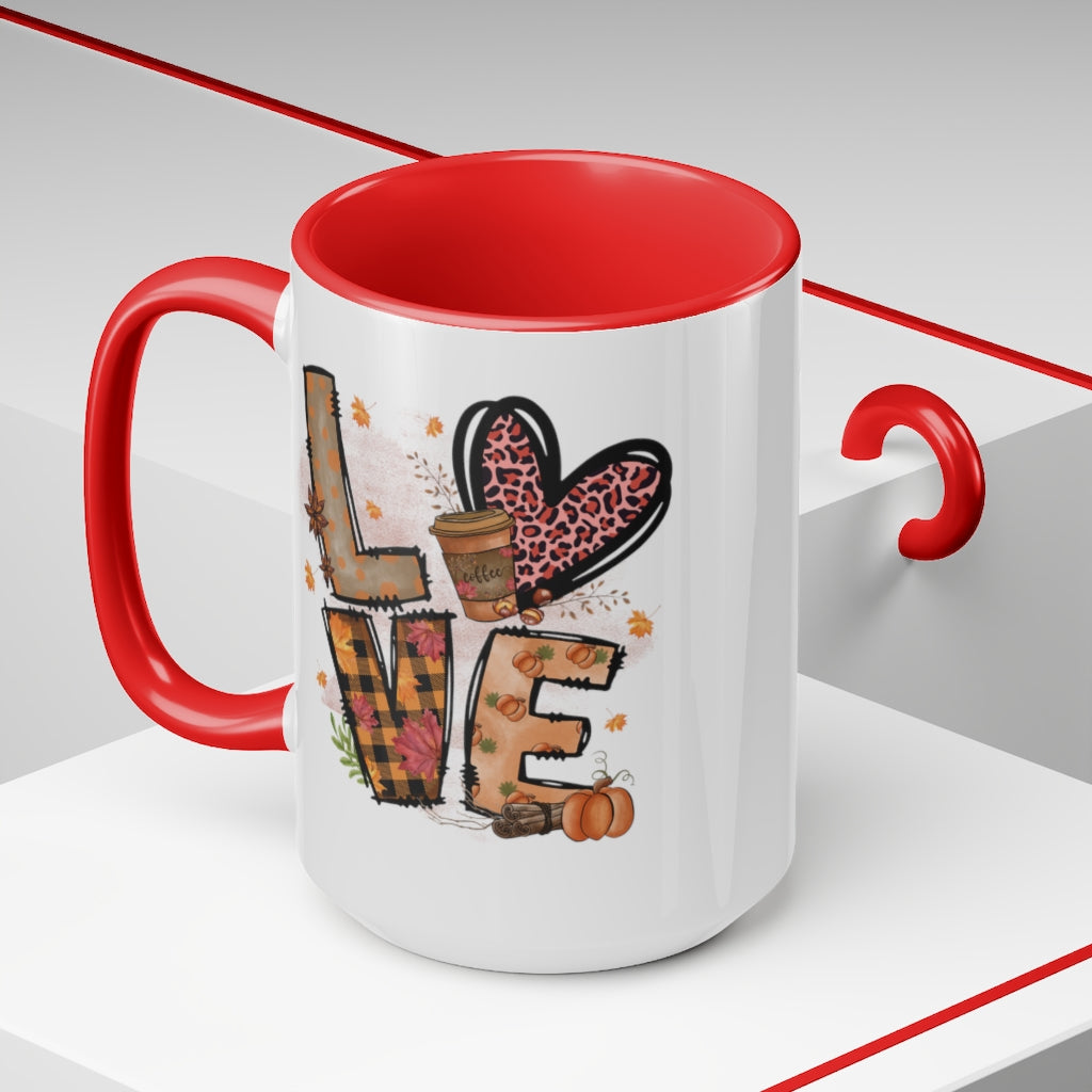 Two-Tone Coffee Mugs, 15oz