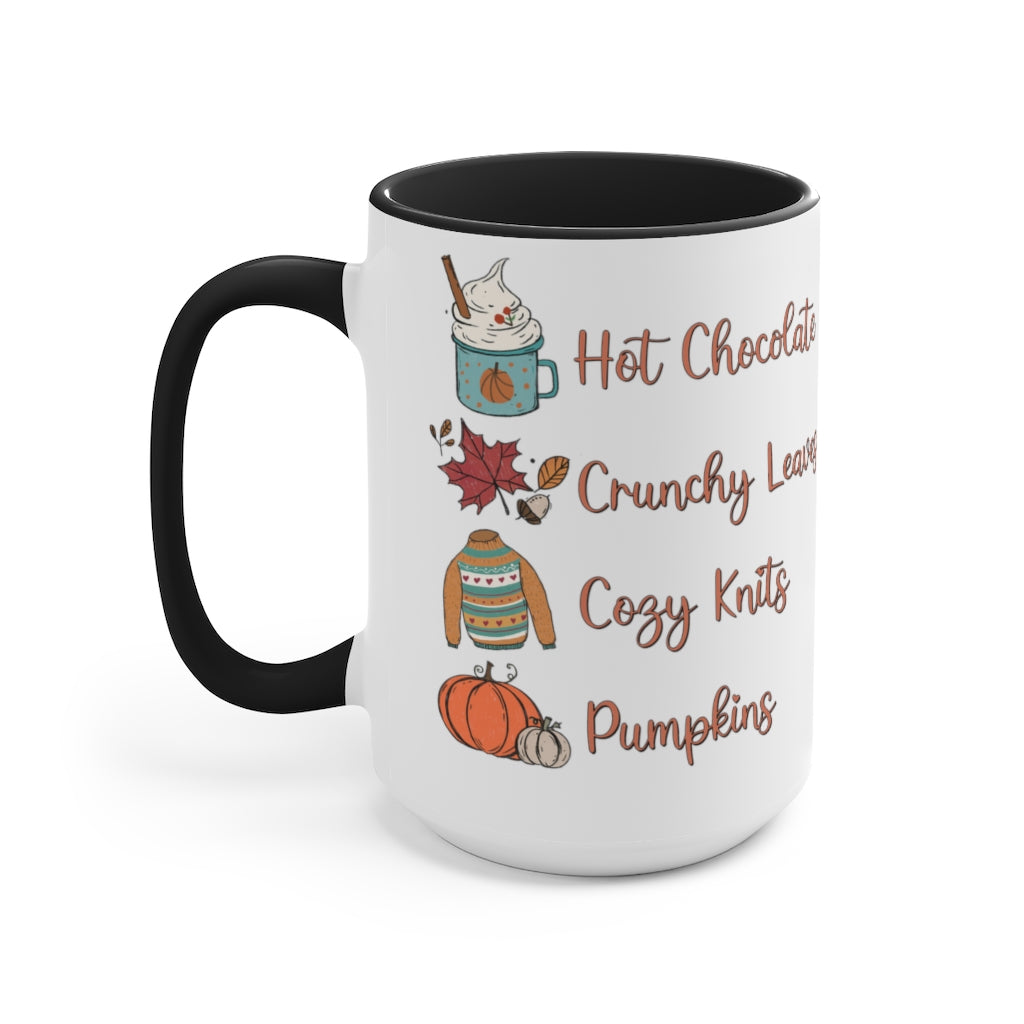 Two-Tone Coffee Mugs, 15oz