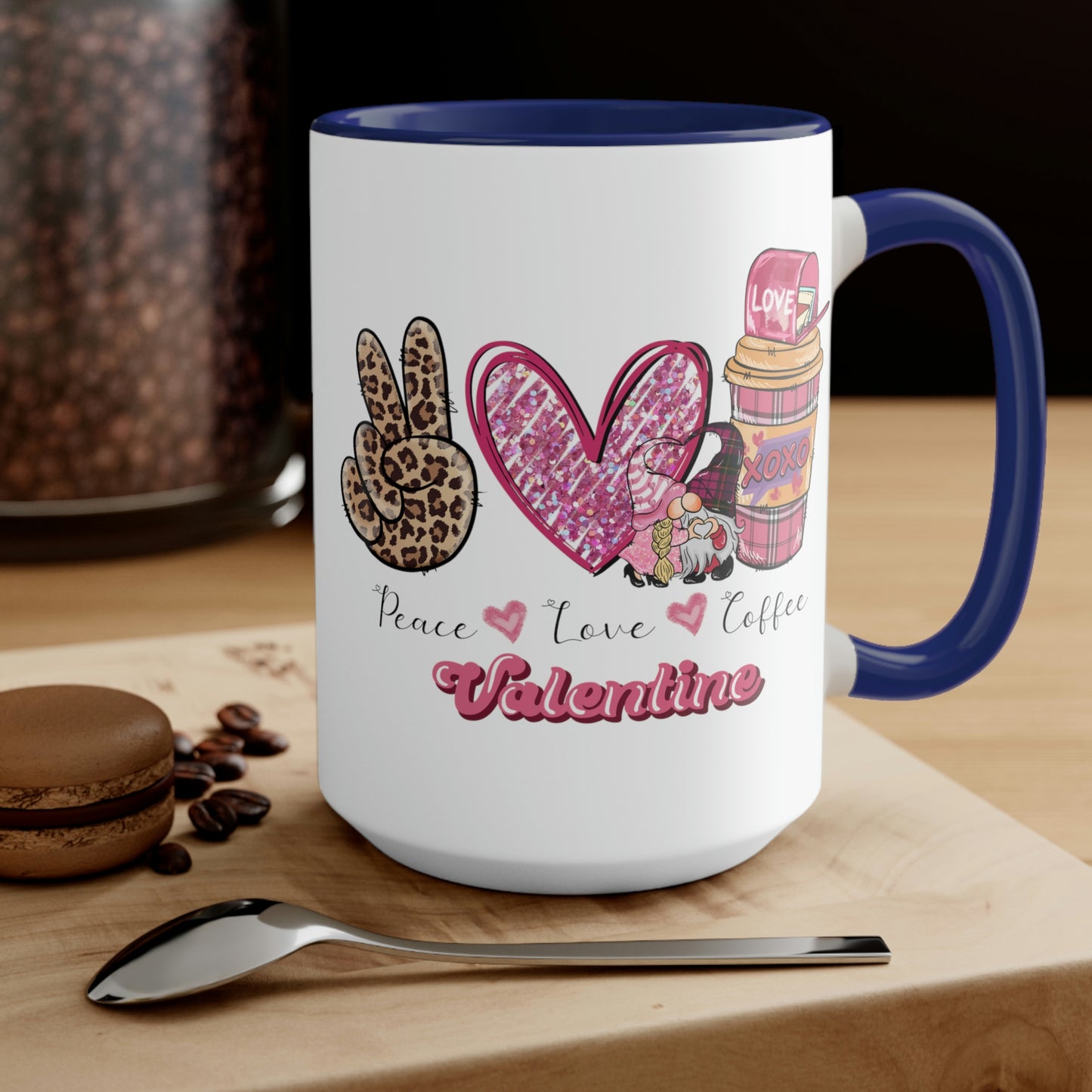 Two-Tone Coffee Mugs, 15oz