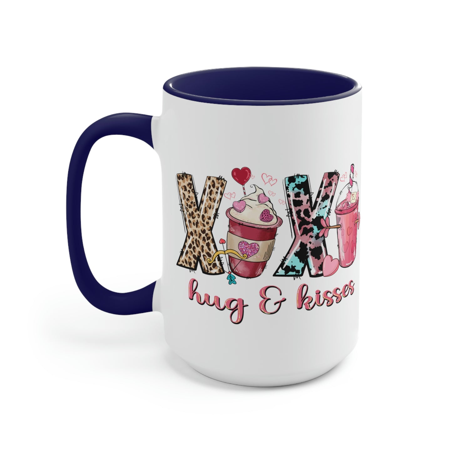 Two-Tone Coffee Mugs, 15oz