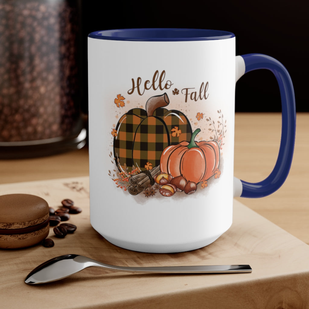 Two-Tone Coffee Mugs, 15oz