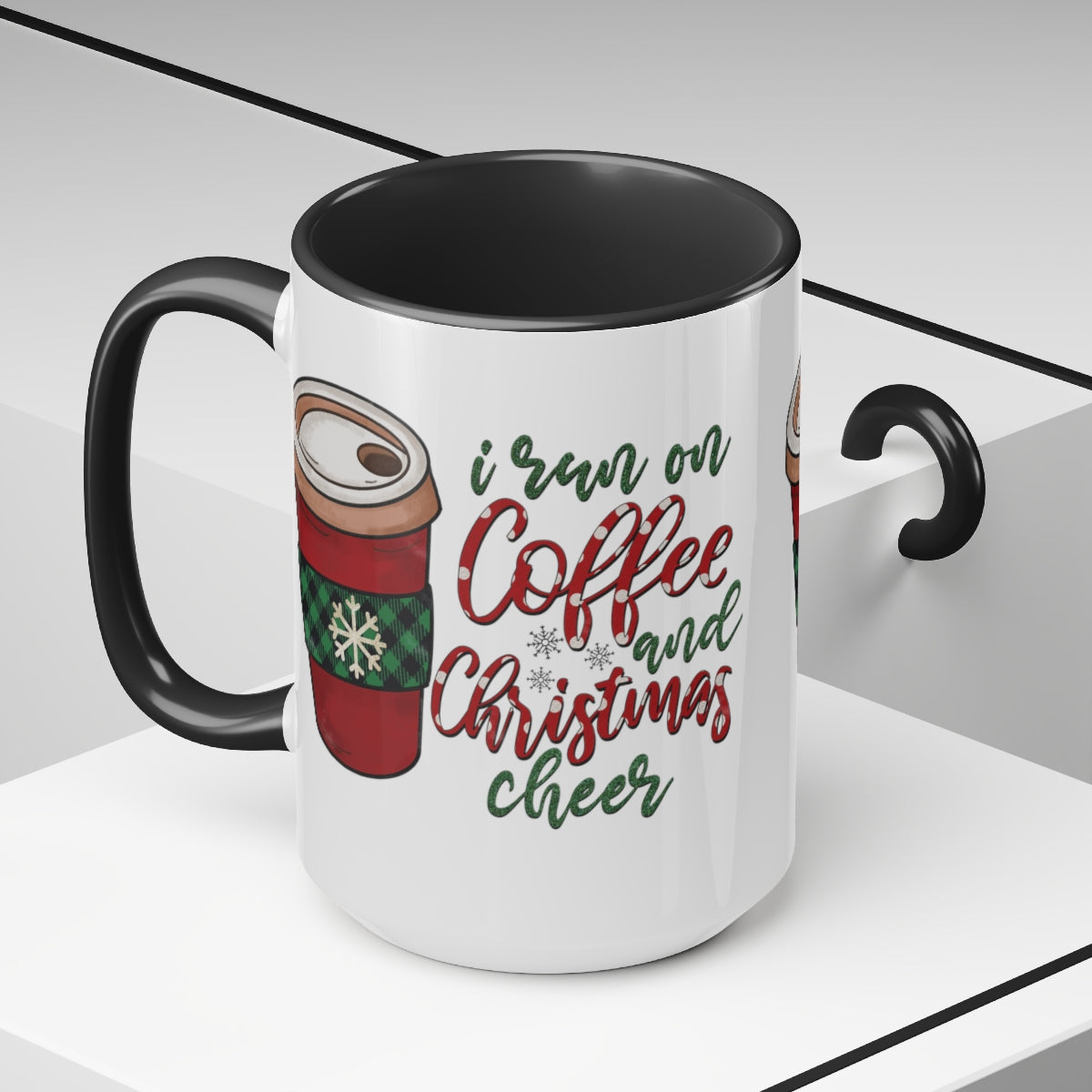 Two-Tone Coffee Mugs, 15oz