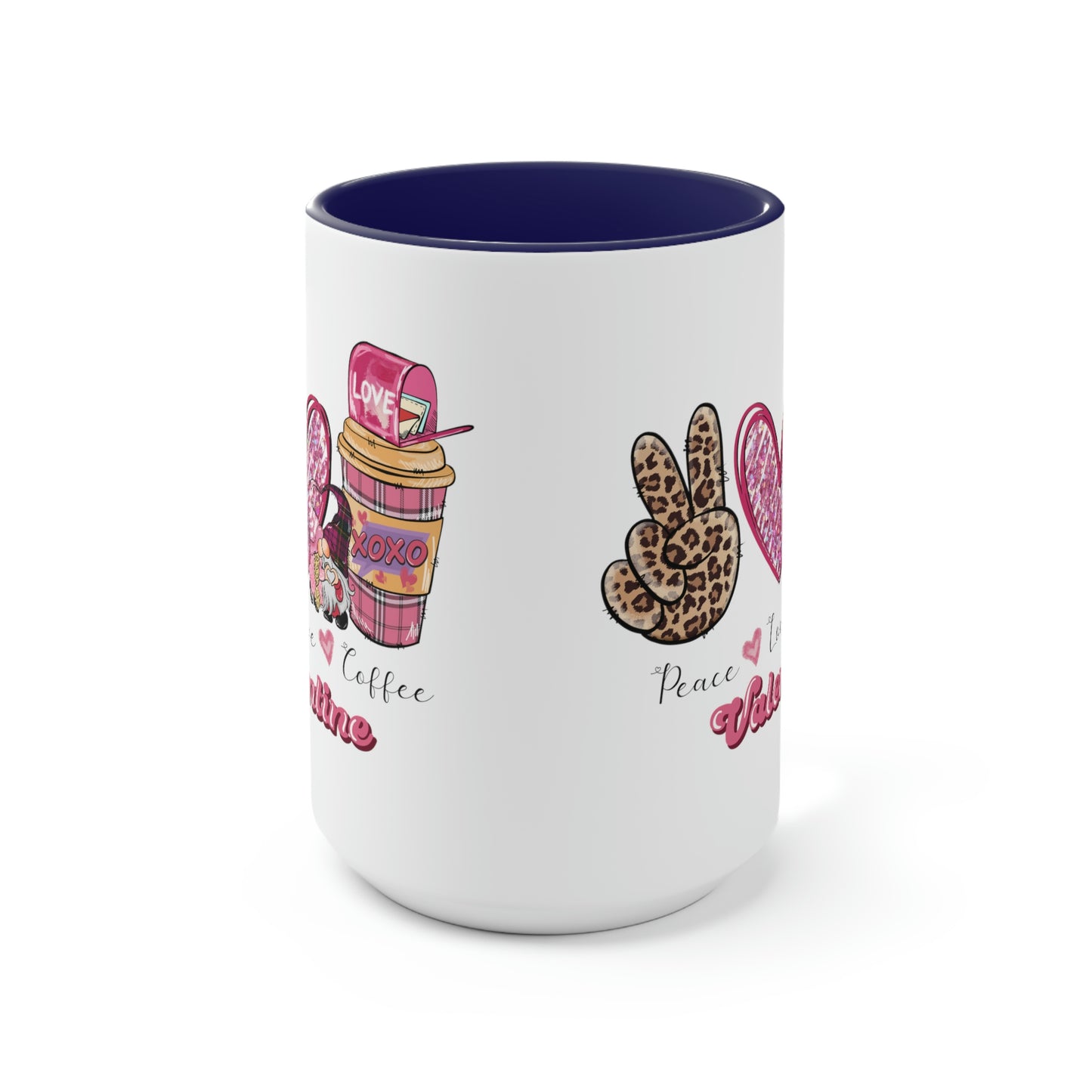 Two-Tone Coffee Mugs, 15oz