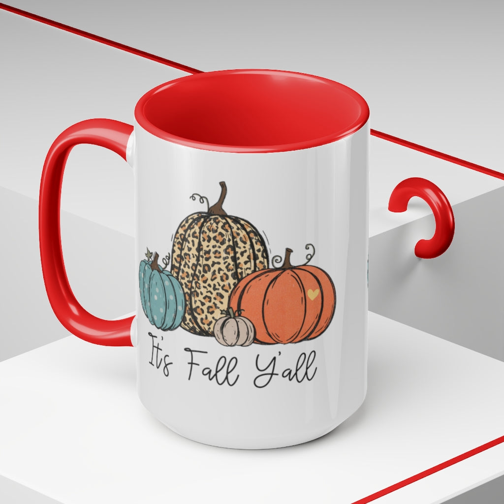 Two-Tone Coffee Mugs, 15oz