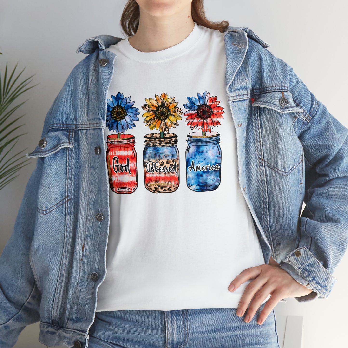 Stars & Stripes Mason Jar Heavy Cotton Tee