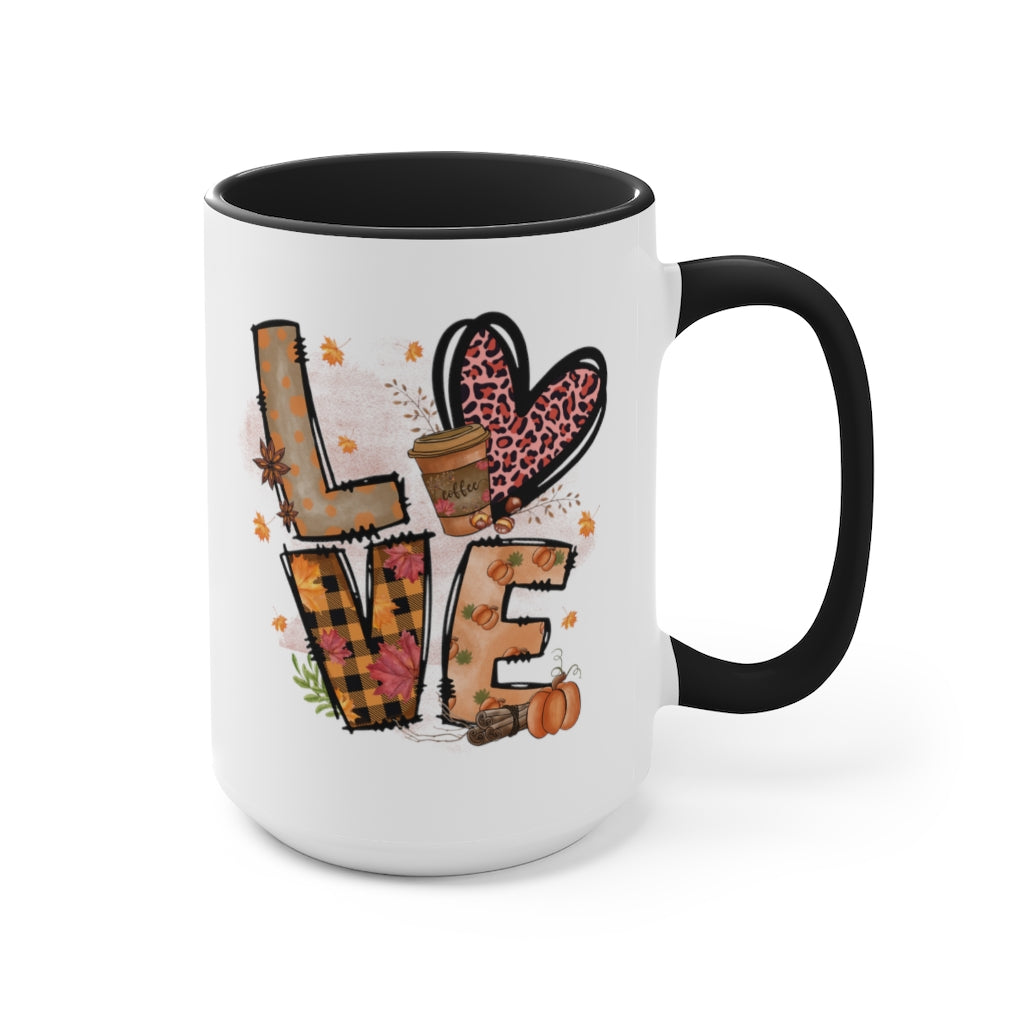 Two-Tone Coffee Mugs, 15oz
