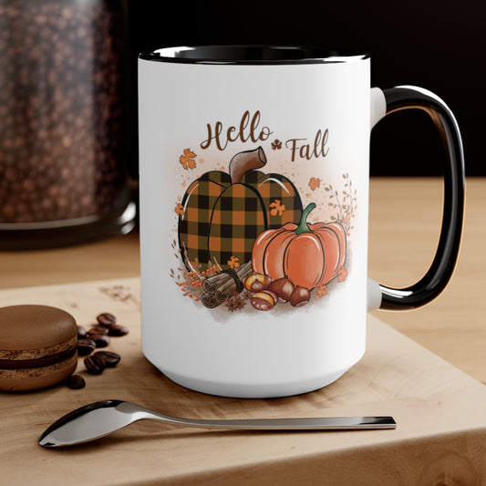 Two-Tone Coffee Mugs, 15oz