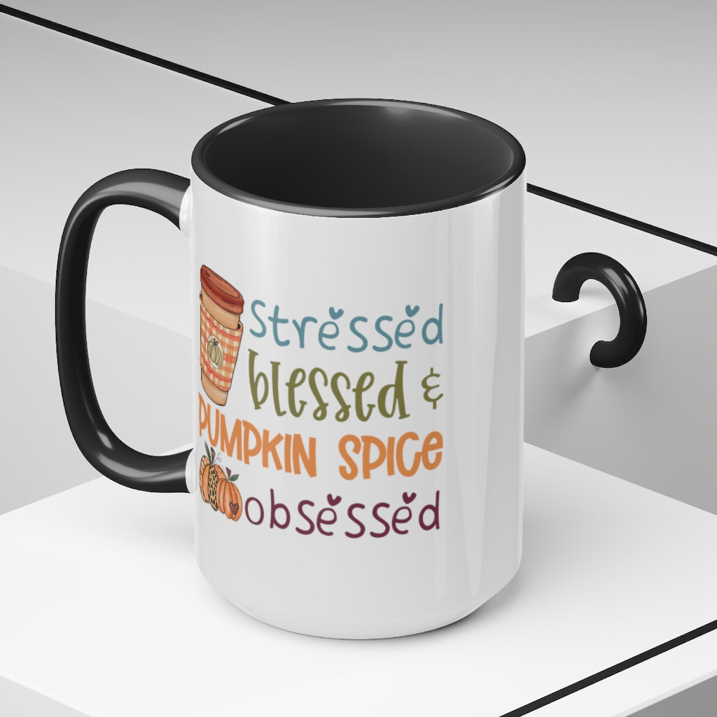 Two-Tone Coffee Mugs, 15oz