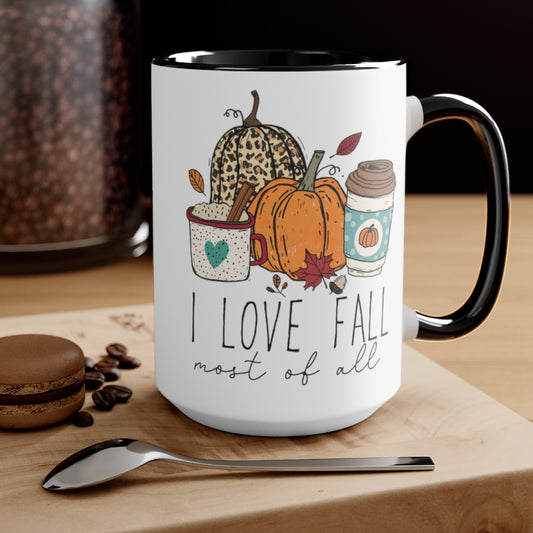 Two-Tone Coffee Mugs, 15oz