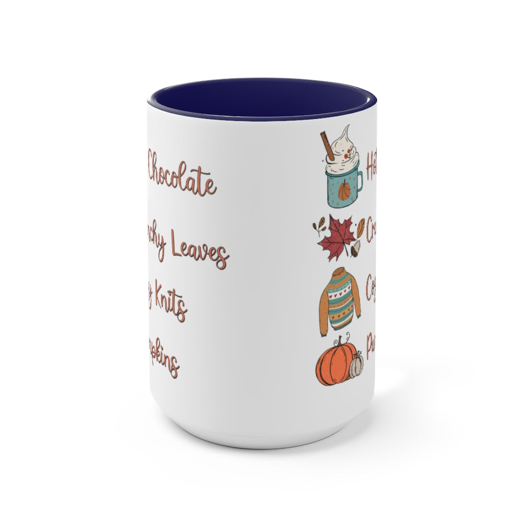 Two-Tone Coffee Mugs, 15oz