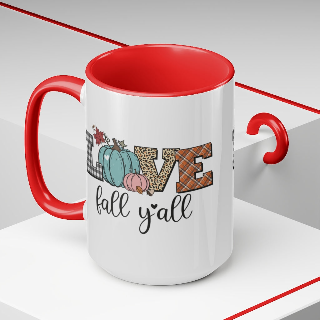 Two-Tone Coffee Mugs, 15oz