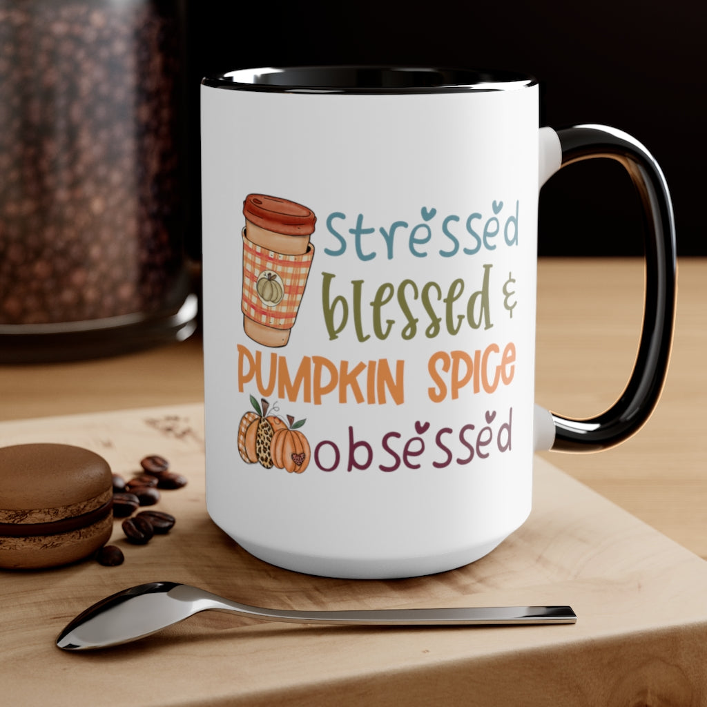 Two-Tone Coffee Mugs, 15oz