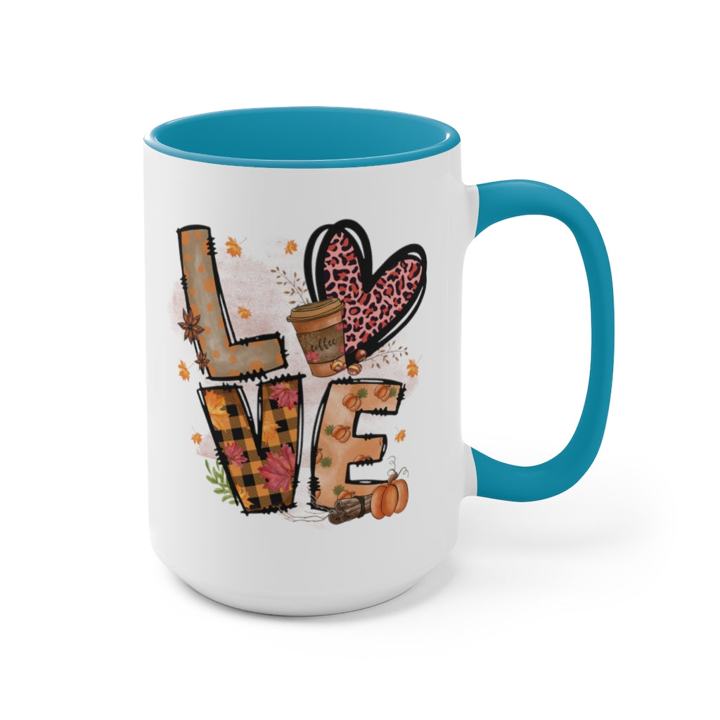 Two-Tone Coffee Mugs, 15oz