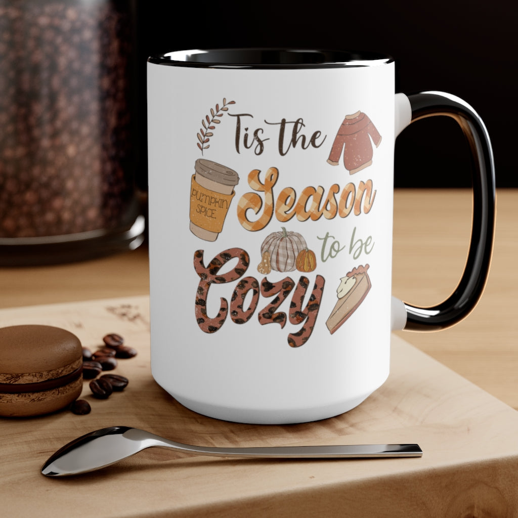 Two-Tone Coffee Mugs, 15oz